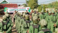 MediaPantura.com | TNI-Polri di Kapas Bojonegoro Tingkatkan Kapasitas Linmas Desa Plesungan
